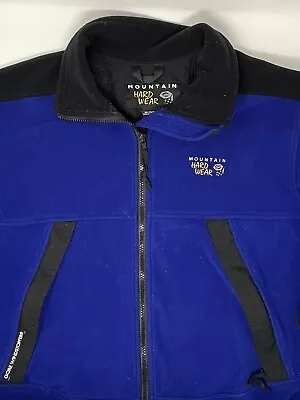 Vintage Mountain Hard Wear Gore Windstopper Blue Fleece Jacket (M) • $45