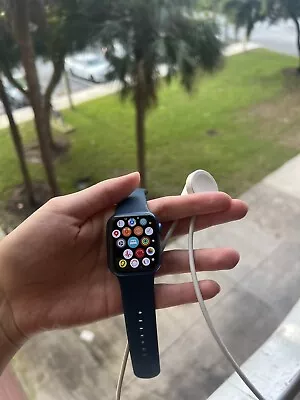 Apple Watch Series 7 41mm Blue Aluminum Case Abyss Blue Sport Band - (MKHC3LL/A) • $165