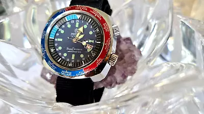 Vintage 70s Mortima Superdatomatic 21 Jewel  Pepsi Bezel Men's Watch  • $550