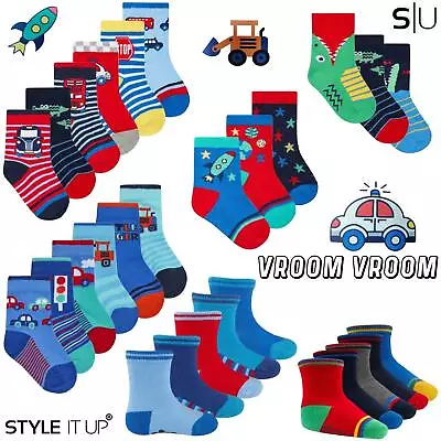 Newborn Baby Boys Toddlers Cotton Rich Design Socks Durable Soft Comfortable • £4.99