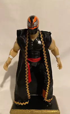 Kung FU Wrestler 7 In ActionFigure Mexican HANDMADE PAINTED  LUCHADOR( Negro) • $23.99