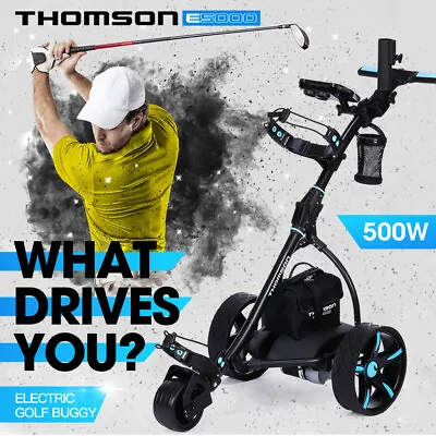 THOMSON Golf Buggy Electric Trolley Automatic Motorised With Bottle & Holder • $378