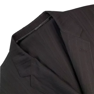 Bespoke 44 L Giovanni Vacca X Zegna Trofeo Dark Brown Multi Stripe Wool Suit • $395