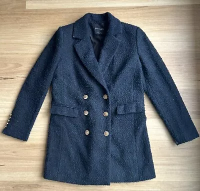 Decjuba Navy Blue Coat Jacket Size 10 • $40