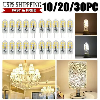 30-10Pack G4 Bi-pin 12 LED Lamp Light Bulb DC 12V 6000K 20W 2835 SMD White/ Warm • $14.67