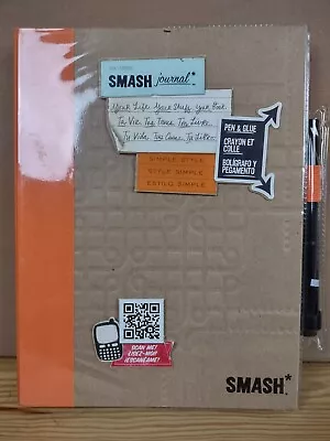 NEW K & Company SMASH BOOK Journal Scrapbook ORANGE In Plastic Cover W/ Pen&Glue • $25.99