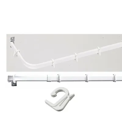 Swish™ Metal Curtain VALANCE TRACK Extendable Valance Track  Gliders White • £62.99