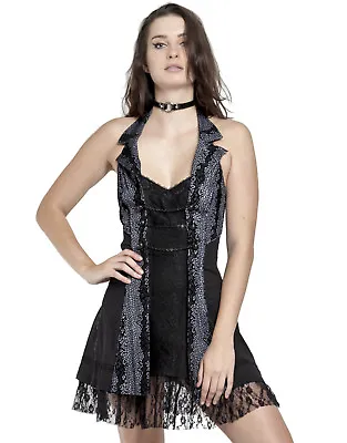 Tripp Fleetwood Dress Gothic Steampunk Lace Chain Corset Vampire Ball Prom Party • $59.99