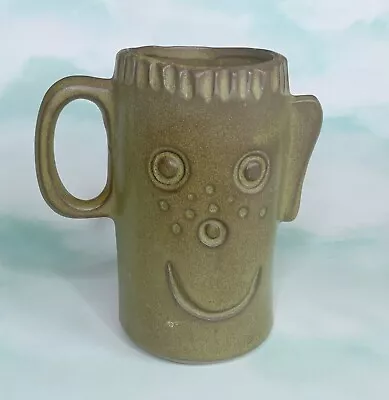 Vtg People Lover Tall Mug Jean Ellsworth Smiley Face Pacific Stoneware • $24.95