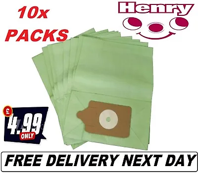£5.99 • Buy Henry Hoover Bags Vacuum Cleaner Paper Dust Bags X 10 Pack Non Genuine UK FREE 