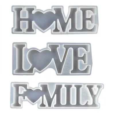 £3.99 • Buy Silicone Mould LOVE HOME FAMILY Epoxy Resin Casting Mold DIY Sign Making 