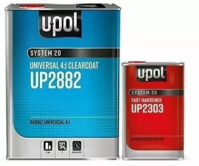 U-POL 2882  Clear Urethane CLEARCOAT 4:1 1 Gal KIT Includes UP2303 Fast Hardener • $119.99