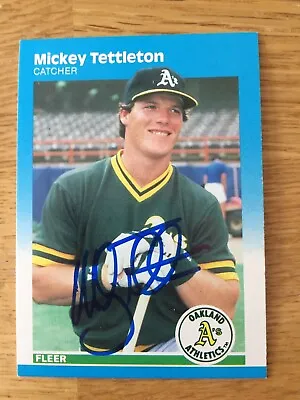 Oakland A's Mickey Tettleton Signed 1987 Fleer Card • $9.99