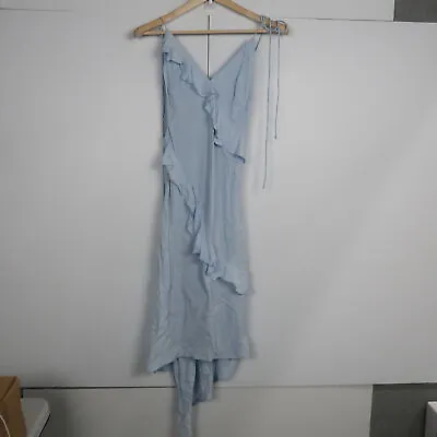 Backstage Womens Dress Size XS Light Blue Sleeveless V-Neck Midi • $17.48