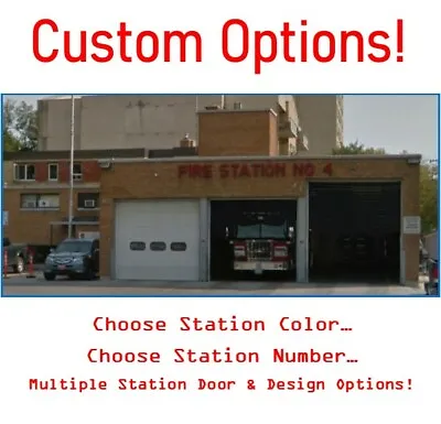 NEW! Fire Station FIREHOUSE 3 Open Bays - N Scale 1:160 Improved CUSTOM OPTIONS! • $26.93