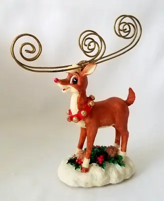 Rudolph Reindeer Photo Card Tree Holder - JC Penny Boxed • $9.95