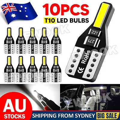 10x Canbus T10 LED 7020 SMD White Car Side Wedge Light Globe Bulbs 194 168 W5W • $5.95