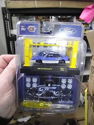 M2 1/64 1987 Ford Mustang GT Blue & Silver R65 Model Kit NIB • $2.22