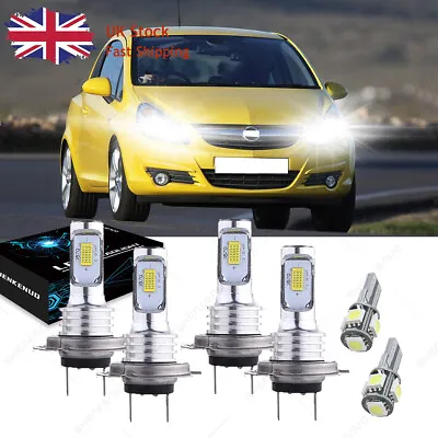 For Vauxhall Corsa E Headlight 2015-2019 White High Low Led Side Light Bulbs 12V • £25.49