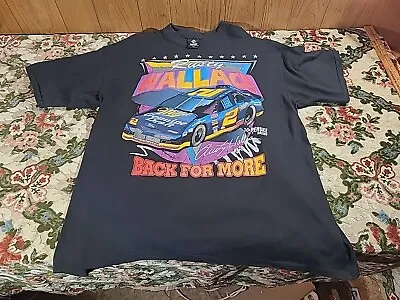 Vtg Rusty Wallace Midnight Rider Print Shirt Image Works Single Stitch XXL • $28