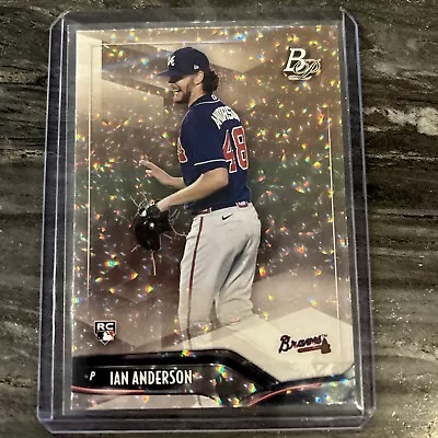 2021 Bowman Platinum #3 Ian Anderson RC SP Ice Foil Parallel Braves Rookie • $1.49