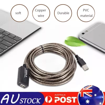 $22.32 • Buy Long USB Extension Data Cable 2.0 A Male To A Female Adpter Cord For Computer