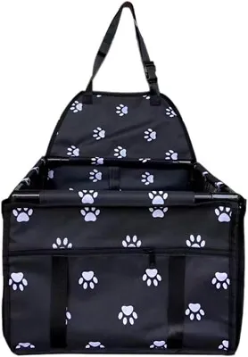 Pet Car Pad Dog Backpack Pet Safety Travel Seat Car Bag Pet Supplies (Black And • £18.99