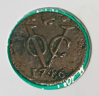 Dutch Netherlands Colonial VOC Duit Coin 1746 New York Penny • $14.99