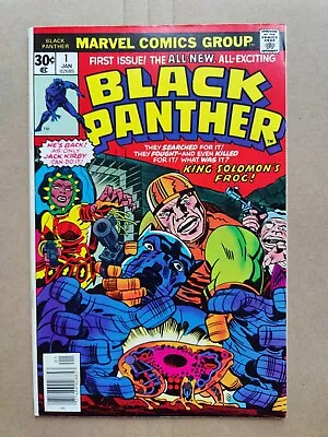 BLACK PANTHER #1 JACK KIRBY 1st SOLO SERIES 1977 SHARP VF+ NICE! • £44.24