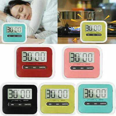 Magnetic Kitchen Timer Clock Bright Digital Display Choose Your Colour - New✅ • £3.59