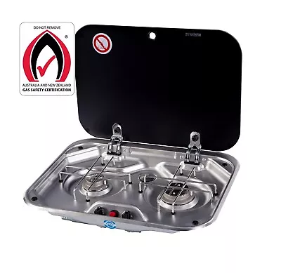 Euro Grand 2 Burner Stove  Cooktop For Caravan RV  LPG Gas Hob With Gas Approval • $360