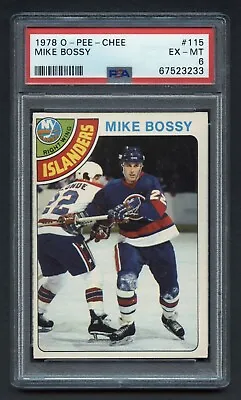 1978 Mike Bossy Rookie Psa 6 Ex-mt O-pee-chee Hof Ny Islanders Sharp (#115) Rzc • $148.95