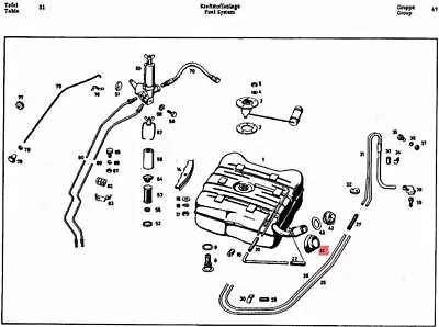 Genuine MERCEDES W121 Cabrio Fuel Filler Neck Through Tail Boot 1214710081 • $75.54