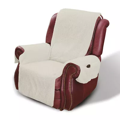 1X Recliner Protector W/Pockets Recliner Covers With Pockets Fleece Chair Covers • $22.70