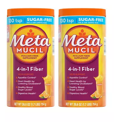 Metamucil Fiber Supplement Orange Sugar Free 260 Servings Exp 05/2026 • $47.29