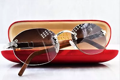 Vintage Porta Romana Italy Cartier Rimless Fred Eyeglasses Tiffany Sunglasses • $449.99