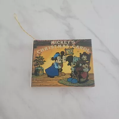 Vintage Kurt Adler Walt Disney 1983 Mickey's Christmas Carol Mini Book Ornament • $14.50