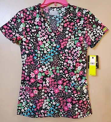 Med Couture Women Assorted Sizes Floral Print Activate Scrub Top Style 8413 NEW • $21