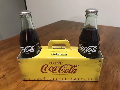 Coca-Cola 2 X Collectible 237ml Bottles With Compliments Of Taubmans Carry Pack • $40