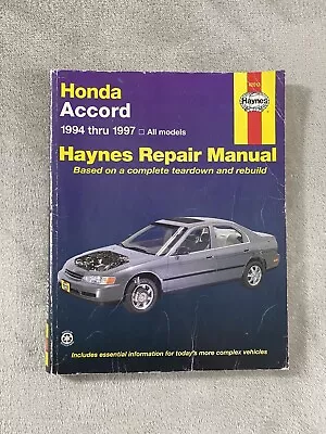 Honda Accord 1994-1997 (Haynes Manuals) - Paperback By Haynes John - ACCEPTABLE • $5.95