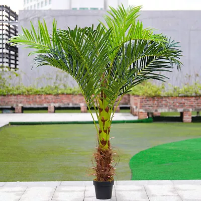 6ft Large Artificial Palm Tree Indoor Outdoor Tropical Potted Fake Green Plants • £99.95