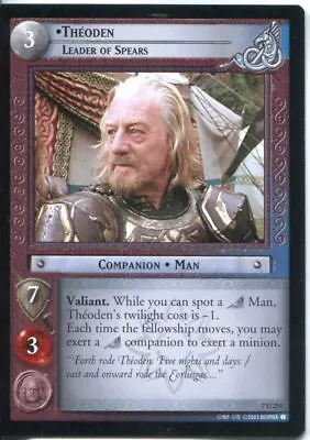Lord Of The Rings CCG Card RotK 7.U254 Theoden Leader Of Spears • £1.19