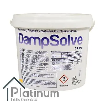 £64.20 • Buy DAMPSOLVE Damp Proof Injection Cream 5 Litre | DPC Course Rising Damp Treatment