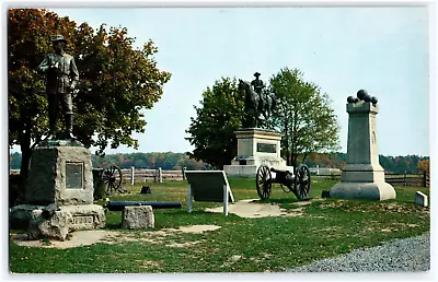 Civil War Statues Of Generals Buford And Reynolds Gettysburg Pa Vtg Postcard • $4.65