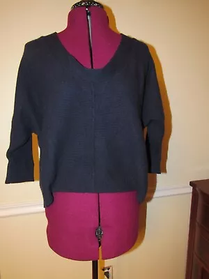 Autumn Cashmere V Neck Sweater BLUE Misses Small • $9.99