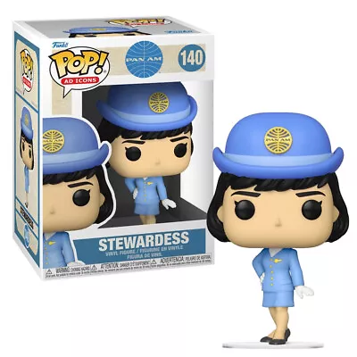 Pan Am Airlines Stewardess Without Bag Pop! Vinyl Figure #140 OEX • $21.95