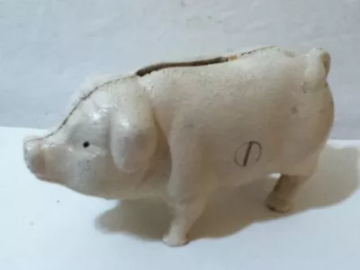 Vintage Cast Iron Pig Still Bank • $6.99