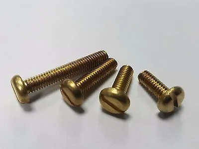 M4 Brass Pan Head Slotted Machine Screws Free Post Various Pack Sizes • £1.39