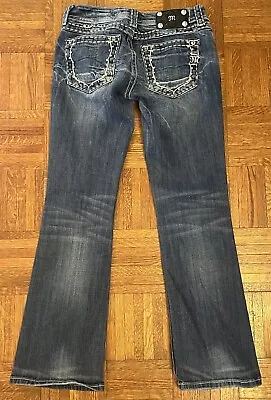 Miss Me Womens Jeans Size 27 Blue Denim Low Rise Boot Cut (28x29.5) • $24.89