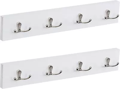 Hoanvi Wall Mounted Coat Rack With 8 Hooks Rail For Entryway Decor Wall Hanging • $25.05